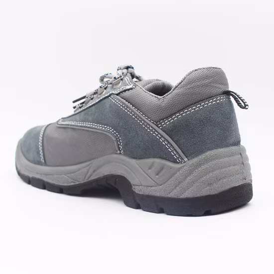Black Color Leather Upper Oil and Slip Resist Steel Toe Safety Shoes